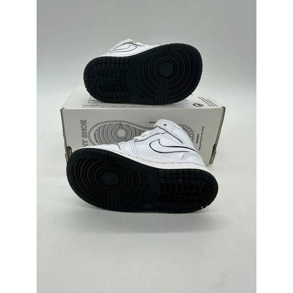 Jordan 1 Mid TD Childrens size 4C Schematic White Black Shoes DQ1865 100